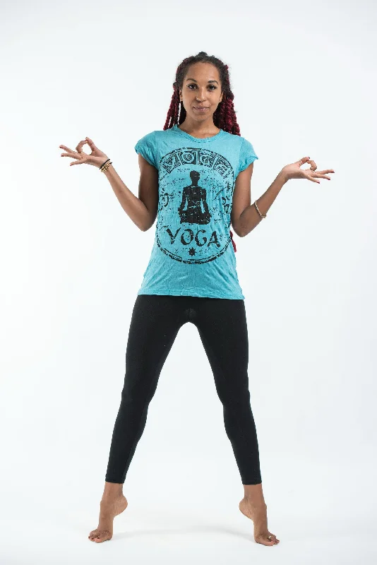 Plus Size Women T Shirt for a Comfortable and Flattering FitWomens Infinitee Yoga Stamp T-Shirt in Turquoise Plus Size Women T Shirt for a Comfortable and Flattering FitWomens Infinitee Yoga Stamp T-Shirt in Turquoise