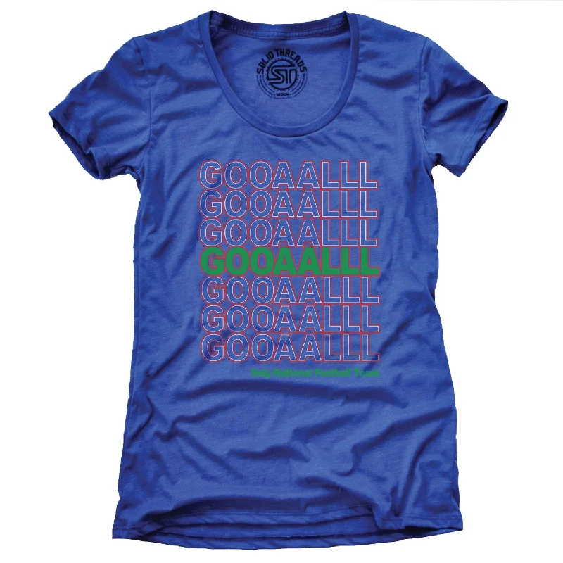 Sequined Women T Shirt for a Sparkly Night OutWomen's Italy Soccer Gooaalll T-shirt