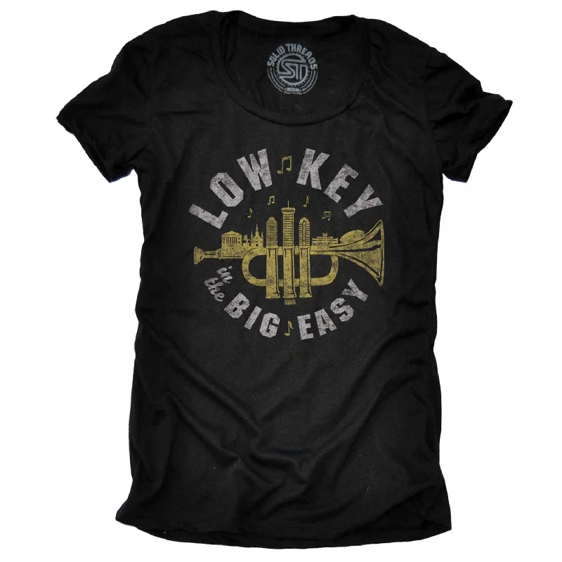 Long Sleeve Women T Shirt for Cooler WeatherWomen's Low Key in the Big Easy T-shirt