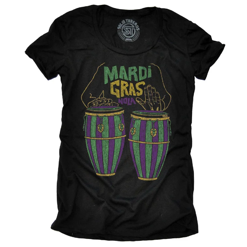 Moisture - Wicking Women T Shirt for Active LifestylesWomen's Mardi Gras Drums T-shirt Moisture - Wicking Women T Shirt for Active LifestylesWomen's Mardi Gras Drums T-shirt