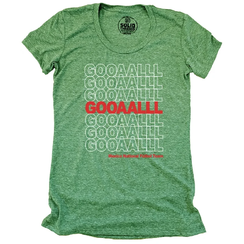 Sequined Women T Shirt for a Sparkly Night OutWomen's Mexico Soccer Goaalll T-shirt
