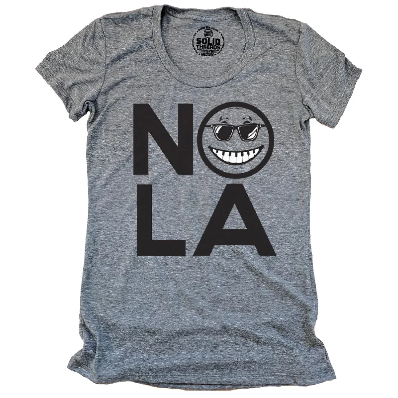 Sequined Women T Shirt for a Sparkly Night OutWomen's NOLA Smile T-shirt