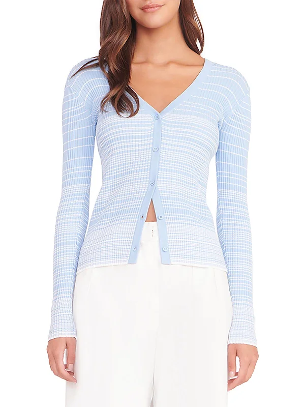 Plus Size Women's Off - Shoulder Ruffled Hem Sweater in Pink for a Feminine and Flirty LookWomens Pinstripe Viscose Cardigan Sweater Plus Size Women's Off - Shoulder Ruffled Hem Sweater in Pink for a Feminine and Flirty LookWomens Pinstripe Viscose Cardigan Sweater