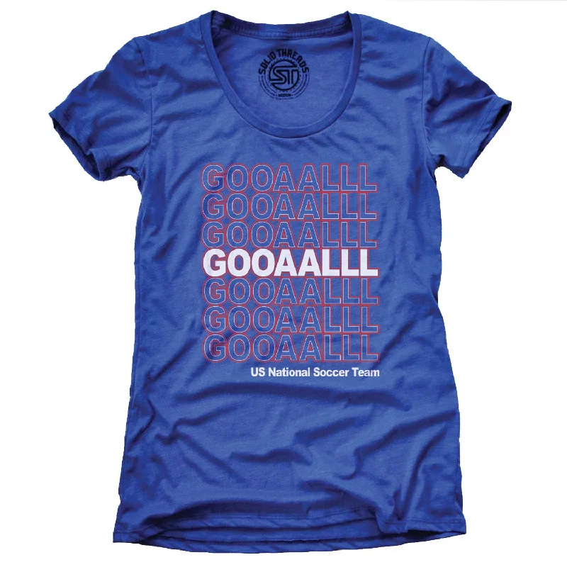 V - Neck Women T Shirt to Enhance the NecklineWomen's US Soccer Gooaalll T-shirt