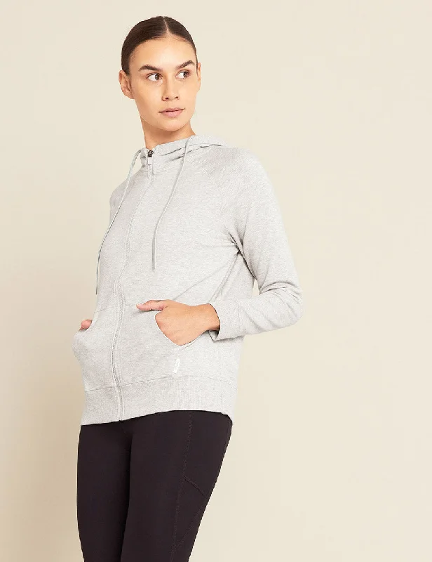 Graphic Print Women T Shirt for a Trendy StatementWomen's Weekend Zip-Up Hoodie - Grey Marl