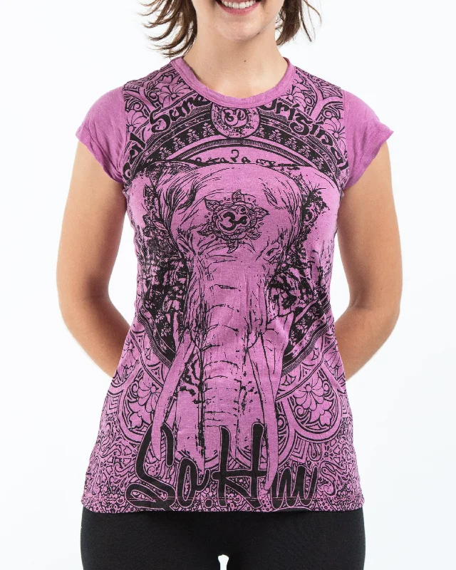 Plus Size Women T Shirt for a Comfortable and Flattering FitWomens Wild Elephant T-Shirt in Pink Plus Size Women T Shirt for a Comfortable and Flattering FitWomens Wild Elephant T-Shirt in Pink