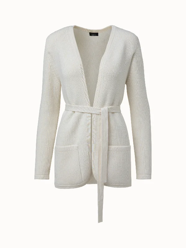 cropped women cardigan to pair with high - waisted jeansWool Stretch Long Belted Cardigan cropped women cardigan to pair with high - waisted jeansWool Stretch Long Belted Cardigan