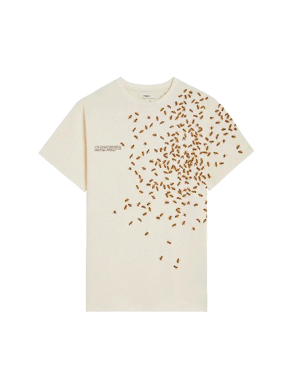 V - Neck Women T Shirt to Enhance the NecklineWomens Bee The Change Organic Cotton T-Shirt—Undyed V - Neck Women T Shirt to Enhance the NecklineWomens Bee The Change Organic Cotton T-Shirt—Undyed
