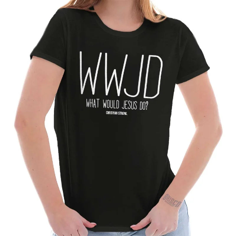 Plus Size Women T Shirt for a Comfortable and Flattering FitWWJD Ladies T Shirt
