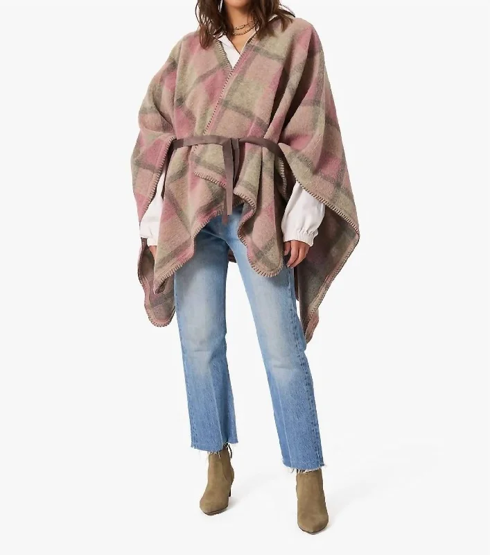 Plus Size Women's Embroidered Floral Patterned Sweater in White for a Spring - Inspired LookWynter Poncho In Mink Rose Plus Size Women's Embroidered Floral Patterned Sweater in White for a Spring - Inspired LookWynter Poncho In Mink Rose