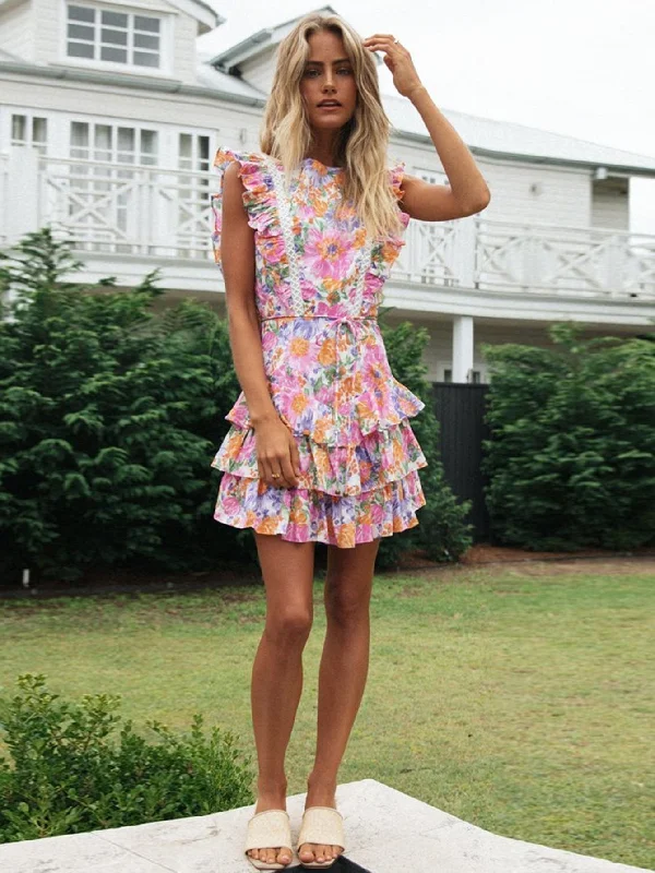 Plus Size Women Dress with a Flattering A - Line Cut for Comfort and StyleKittenAlarm - Floral Print Raffle Dress Plus Size Women Dress with a Flattering A - Line Cut for Comfort and StyleKittenAlarm - Floral Print Raffle Dress