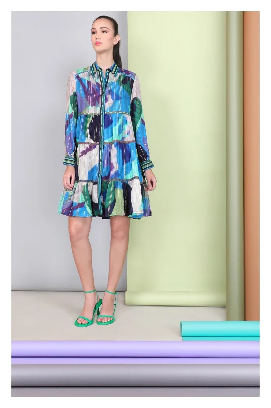 Printed Abstract Women Dress for a Modern and Artistic AppealBL Aveiro Shirt Dress