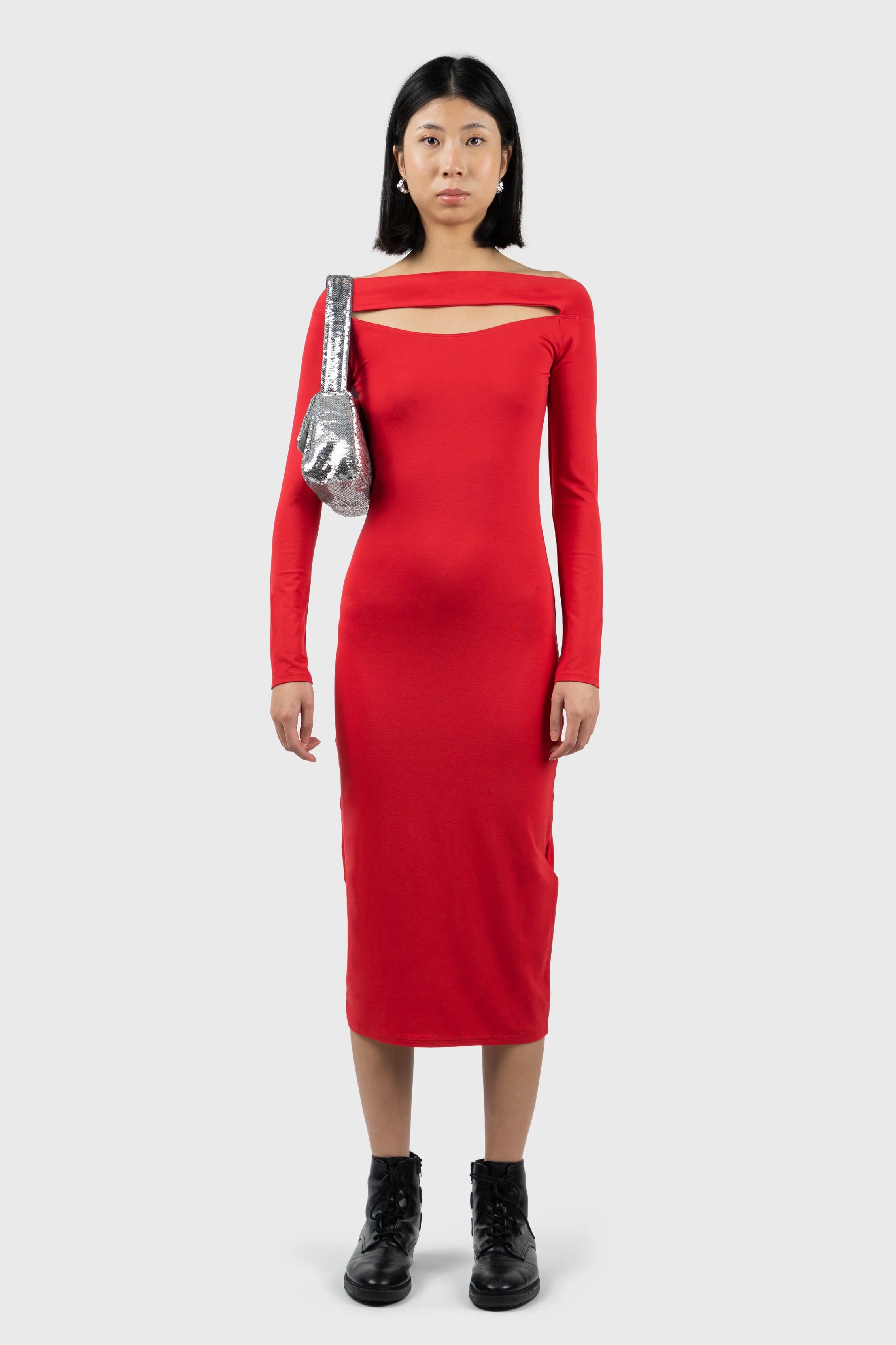 Lace - Embellished Women Dress for an Elegant and Sophisticated AppearanceCut Out Detail Long Sleeve Midi Dress Lace - Embellished Women Dress for an Elegant and Sophisticated AppearanceCut Out Detail Long Sleeve Midi Dress