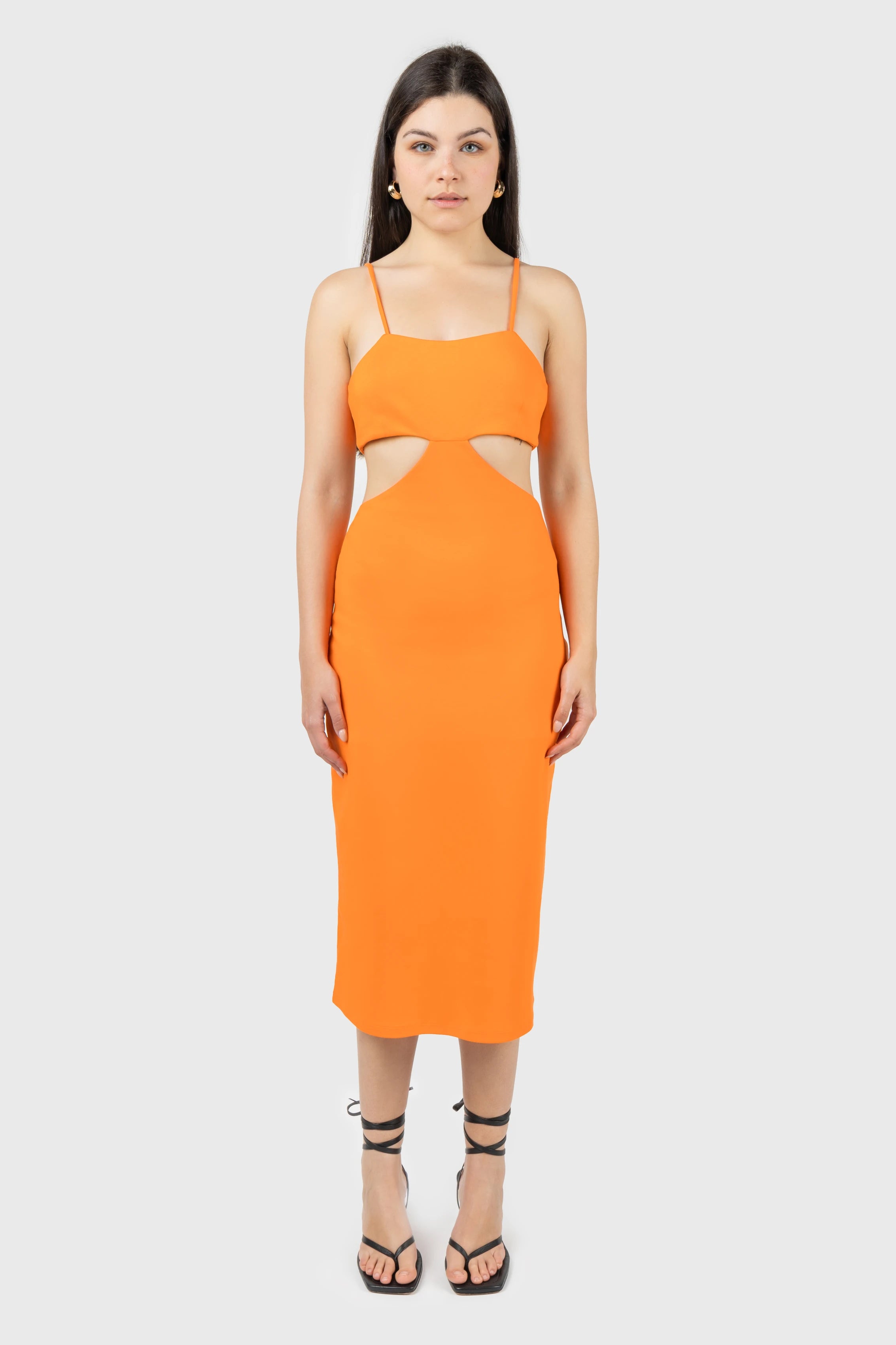Sheath Women Dress with a Tailored Fit for a Professional LookCut Out Midi Dress