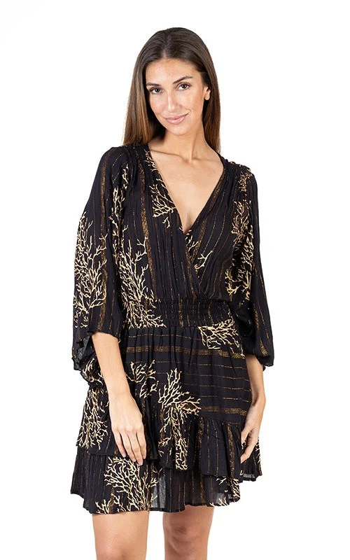 Sheath Women Dress with a Tailored Fit for a Professional LookSue Blk/Gold Short Dress Sheath Women Dress with a Tailored Fit for a Professional LookSue Blk/Gold Short Dress