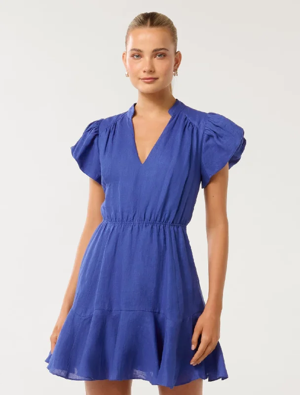 Maxi Women Dress with Floral Print for a Bohemian VibeIsabella Puff Sleeve Linen Mini Dress Maxi Women Dress with Floral Print for a Bohemian VibeIsabella Puff Sleeve Linen Mini Dress