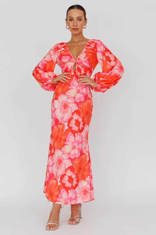 Wrap - Style Women Dress with Adjustable Fit for All Body TypesTropical Midi Dress