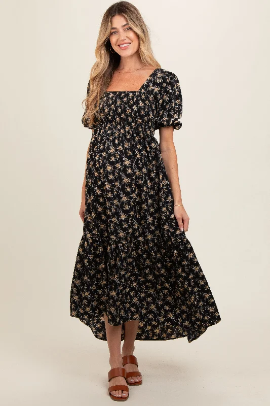 Off - the - Shoulder Women Dress for a Romantic and Feminine Look Off - the - Shoulder Women Dress for a Romantic and Feminine Look Black Floral Smocked Square Neck Short Puff Sleeve Maternity Midi Dress Off - the - Shoulder Women Dress for a Romantic and Feminine Look Off - the - Shoulder Women Dress for a Romantic and Feminine Look Black Floral Smocked Square Neck Short Puff Sleeve Maternity Midi Dress