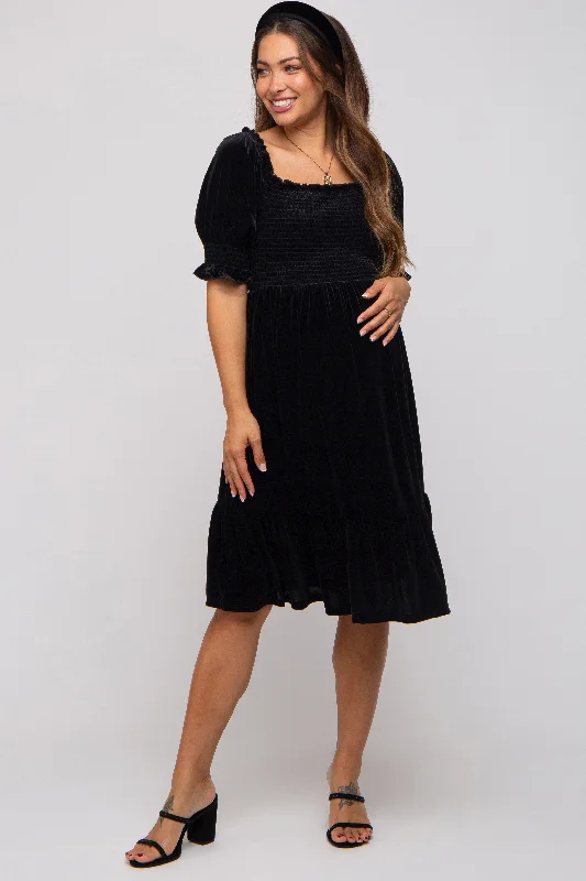 Halter Neck Women Dress to Show Off the Shoulders and Neckline Halter Neck Women Dress to Show Off the Shoulders and Neckline Black Velvet Smocked Puff Sleeve Maternity Dress Halter Neck Women Dress to Show Off the Shoulders and Neckline Halter Neck Women Dress to Show Off the Shoulders and Neckline Black Velvet Smocked Puff Sleeve Maternity Dress