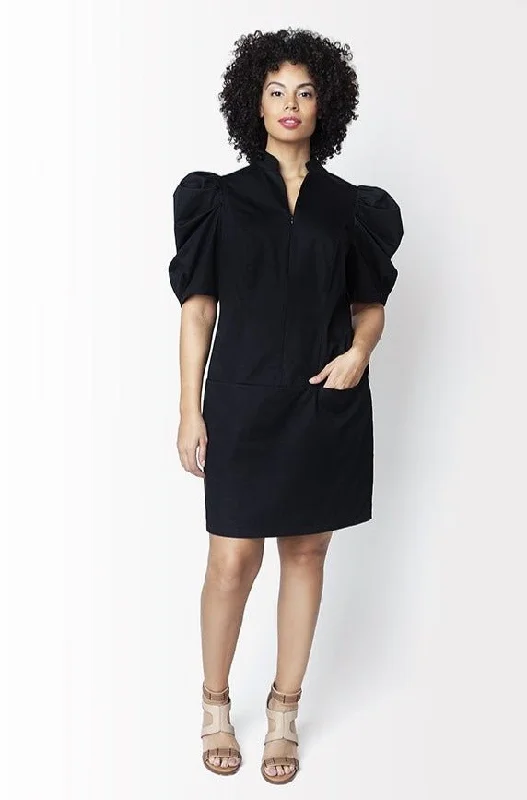Pleated Women Dress with a Timeless and Elegant Texture Pleated Women Dress with a Timeless and Elegant Texture Elly Poplin Dress // Black Pleated Women Dress with a Timeless and Elegant Texture Pleated Women Dress with a Timeless and Elegant Texture Elly Poplin Dress // Black