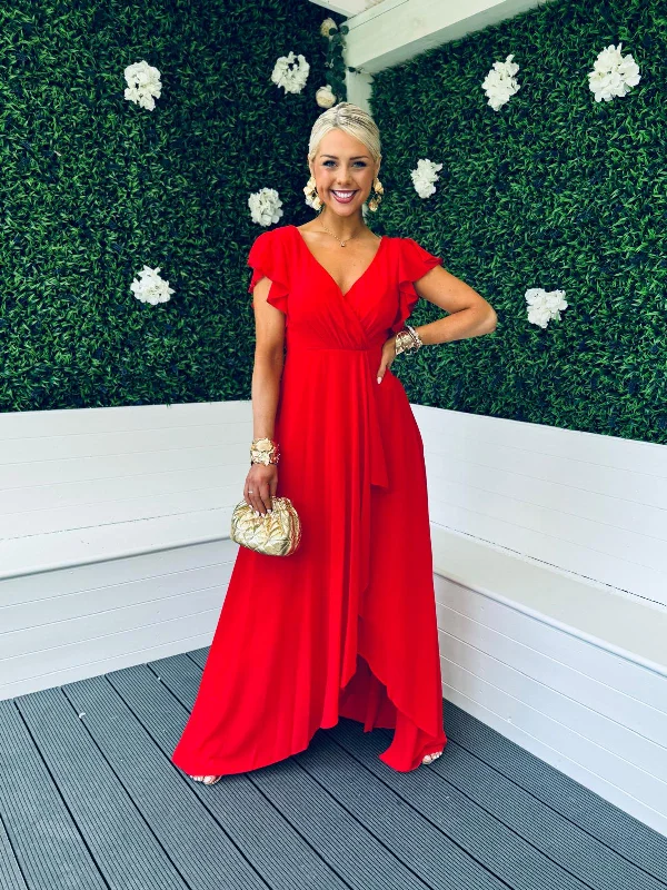 Maxi Women Dress with Floral Print for a Bohemian Vibe Maxi Women Dress with Floral Print for a Bohemian Vibe Jillian Frill Detail Maxi Dress Red Maxi Women Dress with Floral Print for a Bohemian Vibe Maxi Women Dress with Floral Print for a Bohemian Vibe Jillian Frill Detail Maxi Dress Red