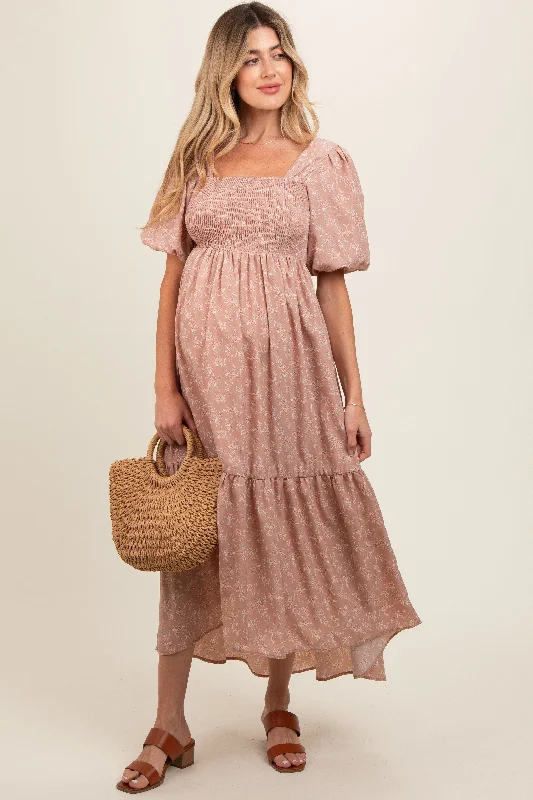 Plus Size Women Dress with a Flattering A - Line Cut for Comfort and Style Plus Size Women Dress with a Flattering A - Line Cut for Comfort and Style Light Pink Floral Smocked Square Neck Short Puff Sleeve Maternity Midi Dress Plus Size Women Dress with a Flattering A - Line Cut for Comfort and Style Plus Size Women Dress with a Flattering A - Line Cut for Comfort and Style Light Pink Floral Smocked Square Neck Short Puff Sleeve Maternity Midi Dress