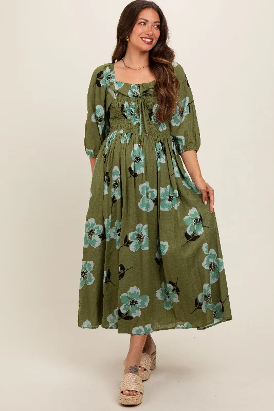 Strapless Women Dress with a Built - in Bra for Comfort and Support Strapless Women Dress with a Built - in Bra for Comfort and Support Olive Floral Smocked Maternity Midi Dress Strapless Women Dress with a Built - in Bra for Comfort and Support Strapless Women Dress with a Built - in Bra for Comfort and Support Olive Floral Smocked Maternity Midi Dress