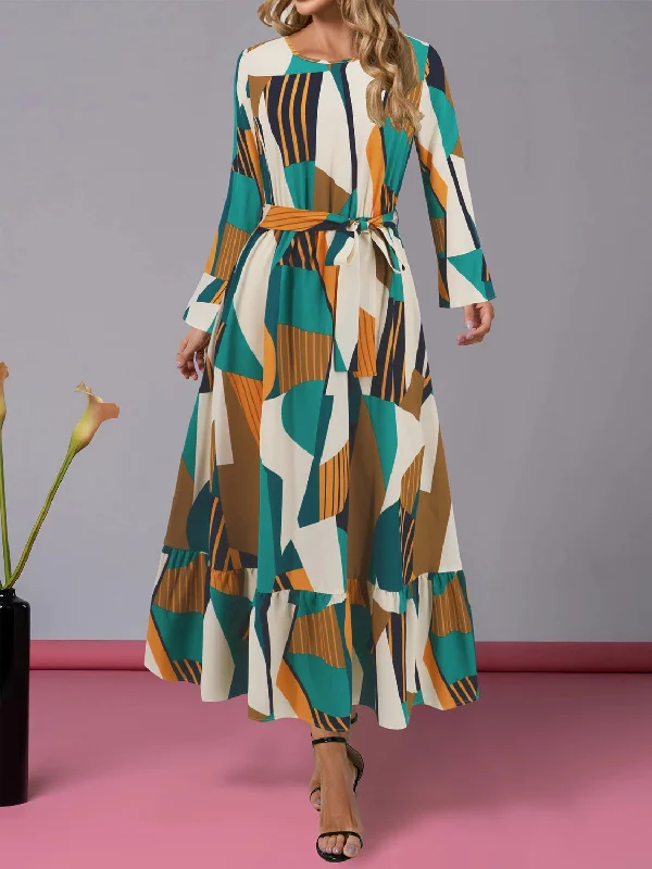 Off - the - Shoulder Women Dress for a Romantic and Feminine Look Off - the - Shoulder Women Dress for a Romantic and Feminine Look Ruffle Hem Tied Printed Long Sleeve Dress Off - the - Shoulder Women Dress for a Romantic and Feminine Look Off - the - Shoulder Women Dress for a Romantic and Feminine Look Ruffle Hem Tied Printed Long Sleeve Dress