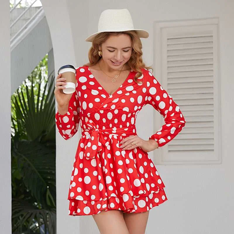 Pleated Women Dress with a Timeless and Elegant Texture Pleated Women Dress with a Timeless and Elegant Texture KittenAlarm - Vintage Polka Dot Printed Long Sleeve V-neck Mini Dress Pleated Women Dress with a Timeless and Elegant Texture Pleated Women Dress with a Timeless and Elegant Texture KittenAlarm - Vintage Polka Dot Printed Long Sleeve V-neck Mini Dress