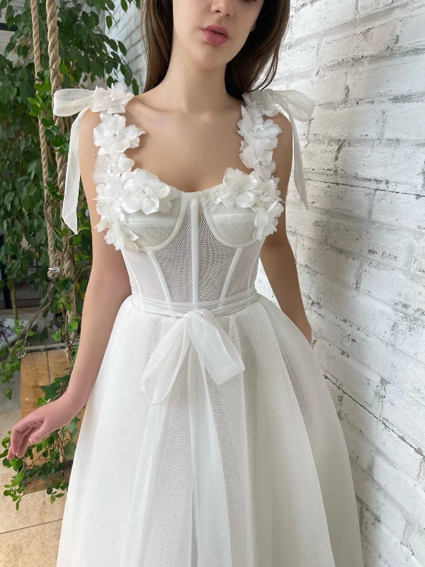 Midi dresses with belted waists to accentuate the figureCalla Lily Gown