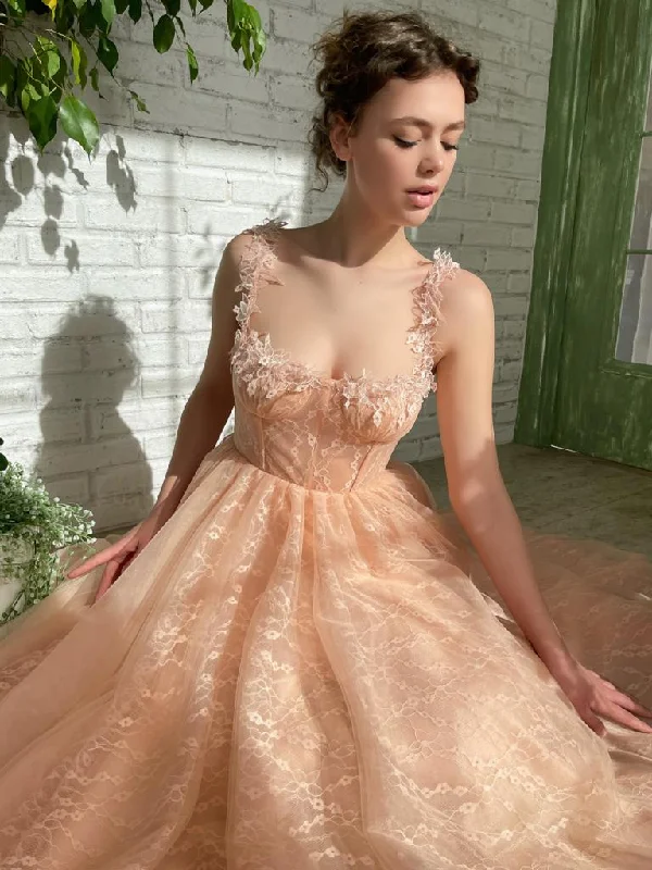A - line midi dresses with floral prints for spring brunchesDusk Blush Dress