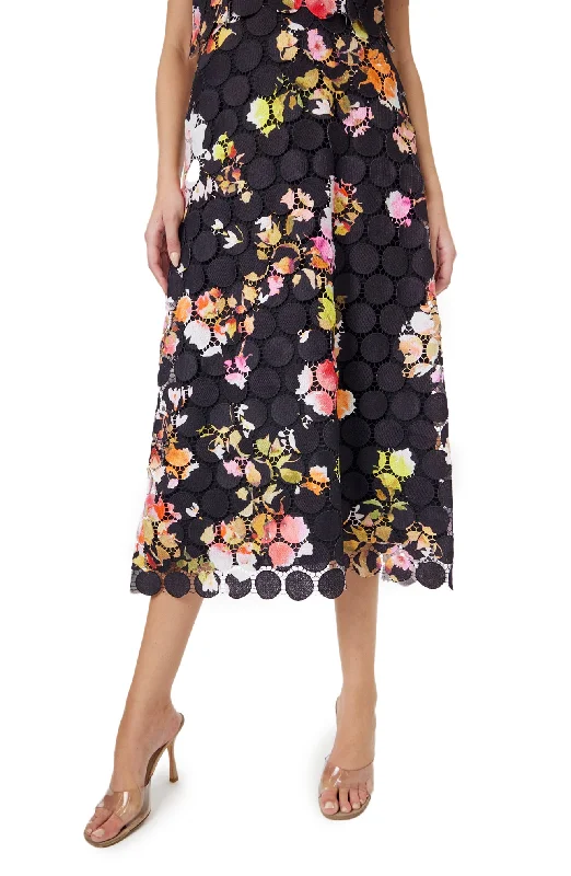 Midi dresses with keyhole backs for a flirty and unexpected detailCircle Lace Midi Skirt
