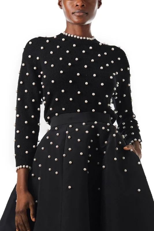 Midi dresses with mesh inserts for a trendy and breathable optionNoir Pearl Cashmere Sweater Midi dresses with mesh inserts for a trendy and breathable optionNoir Pearl Cashmere Sweater