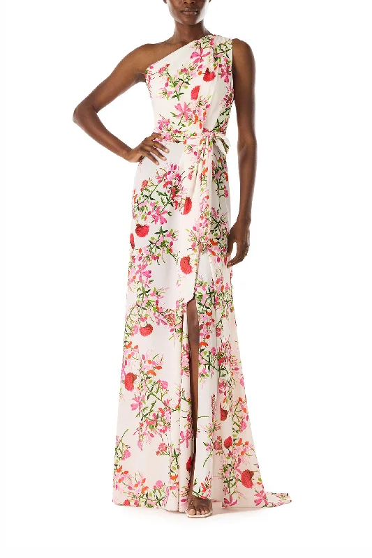 Velvet midi dresses in jewel tones for a glamorous winter eventOne Shoulder Floral Gown Velvet midi dresses in jewel tones for a glamorous winter eventOne Shoulder Floral Gown