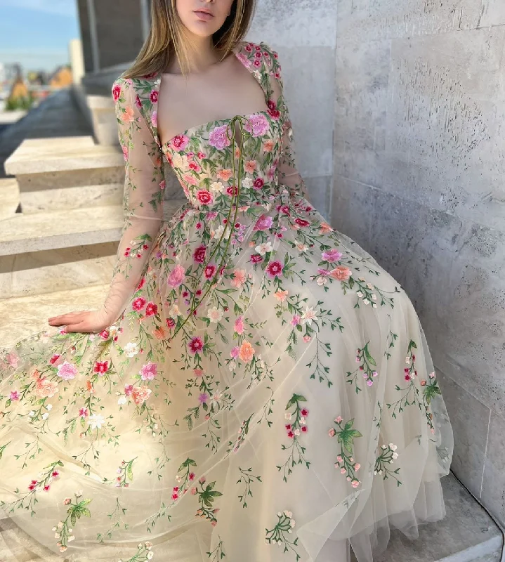 Midi dresses with mesh inserts for a trendy and breathable optionPeony Court Gown
