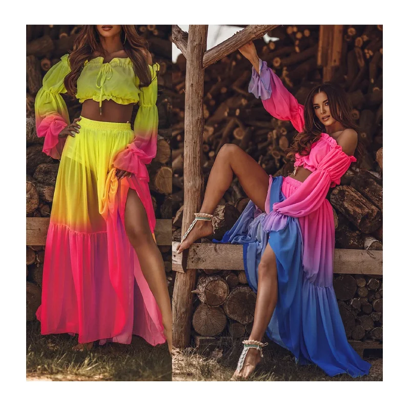 Maxi dresses with an asymmetric hem for a fashion - forward and eye - catching design2022 New Spring&Fall Sexy Chiffon dress set Long Sleeve Maxi Skirts two piece set dresses autumn maxi dress Maxi dresses with an asymmetric hem for a fashion - forward and eye - catching design2022 New Spring&Fall Sexy Chiffon dress set Long Sleeve Maxi Skirts two piece set dresses autumn maxi dress