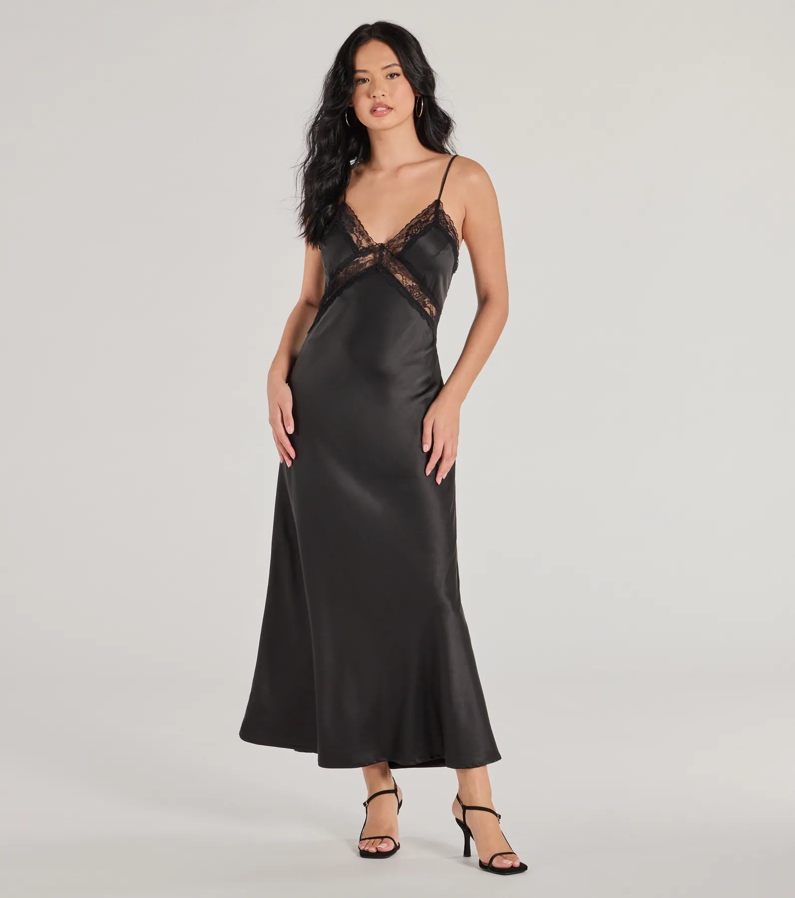 Leather maxi dresses for an edgy and bold appearanceEthereal Beauty Satin and Lace Long Slip Dress Leather maxi dresses for an edgy and bold appearanceEthereal Beauty Satin and Lace Long Slip Dress