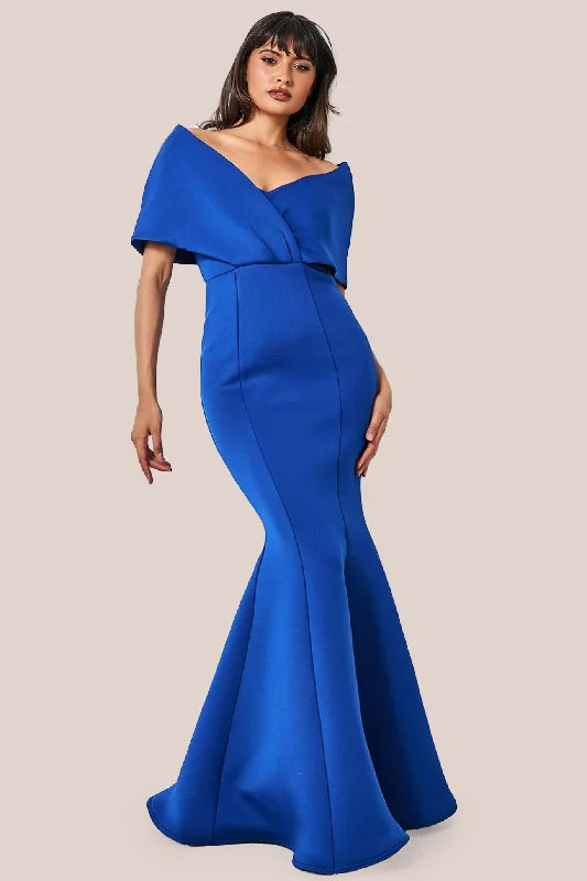 Maxi dresses with tassel accents for a fun and lively touchGoddiva Off The Shoulder Scuba Foam Maxi - Royal Blue Maxi dresses with tassel accents for a fun and lively touchGoddiva Off The Shoulder Scuba Foam Maxi - Royal Blue