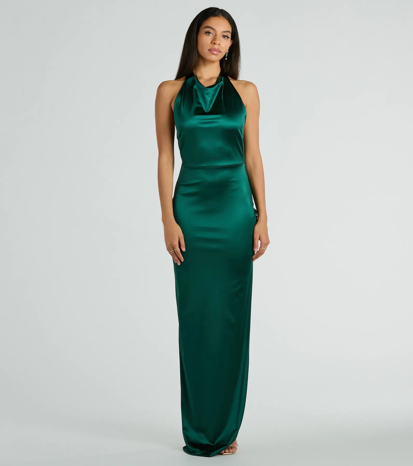 Maxi dresses with a belted empire waist for a more defined and flattering silhouetteMelina Halter Slim Long Satin Formal Dress Maxi dresses with a belted empire waist for a more defined and flattering silhouetteMelina Halter Slim Long Satin Formal Dress