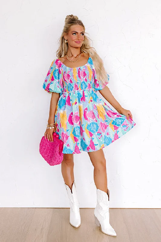 Mini dresses with one - shoulder designsCandy Crush Smocked Mini Dress