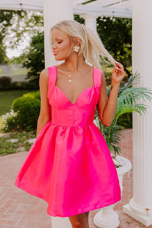 Mini dresses with pom - pom trims for a playful feelDowntown Diva Mini Dress