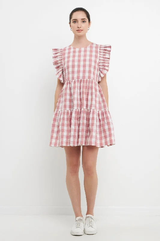 Mini dresses with tiered skirts for added volumeGingham Mini Dress
