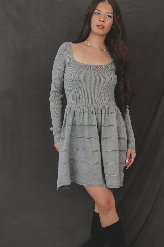 Ruffled mini dresses for a romantic touchGirlll You Make That Look Good Gray Sweater Dress Ruffled mini dresses for a romantic touchGirlll You Make That Look Good Gray Sweater Dress
