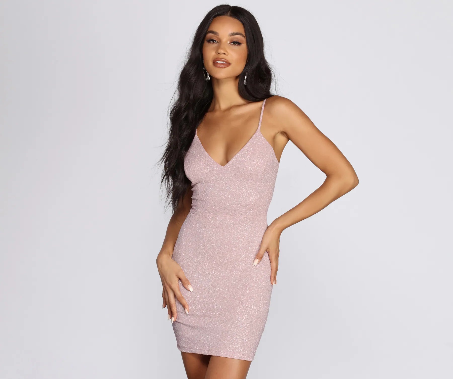 Mini dresses with cold - shoulder designsGlitter Babe Mini Dress