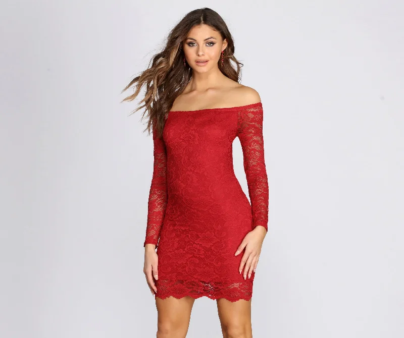 Mini dresses with beaded embellishments for a fancy eventLovely Lace Off The Shoulder Mini Dress Mini dresses with beaded embellishments for a fancy eventLovely Lace Off The Shoulder Mini Dress