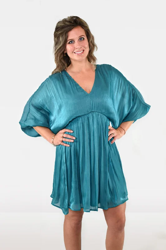Mini dresses with keyhole necklinesSatin Dolman Sleeve Emerald Mini Dress by Jodifl Clothing Mini dresses with keyhole necklinesSatin Dolman Sleeve Emerald Mini Dress by Jodifl Clothing