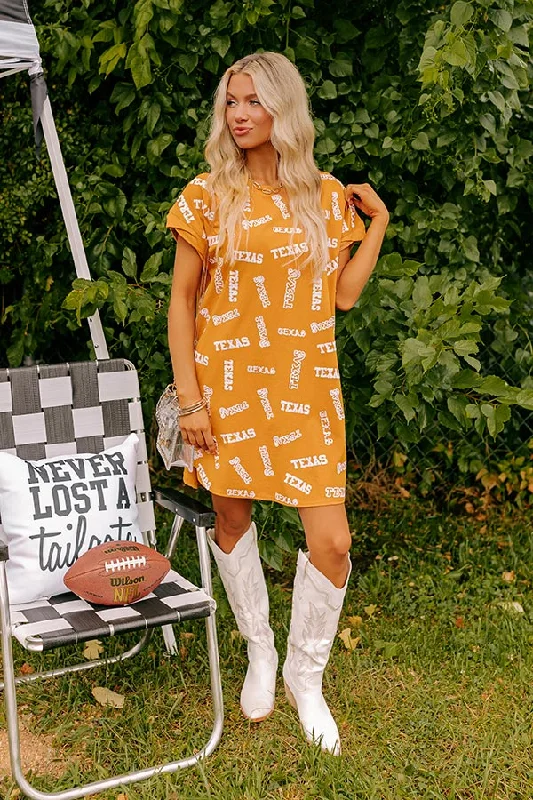 Mini dresses with gathered skirts for a voluminous effectSchool Spirit Sequin Embroidered Mini Dress in Texas Rust Mini dresses with gathered skirts for a voluminous effectSchool Spirit Sequin Embroidered Mini Dress in Texas Rust