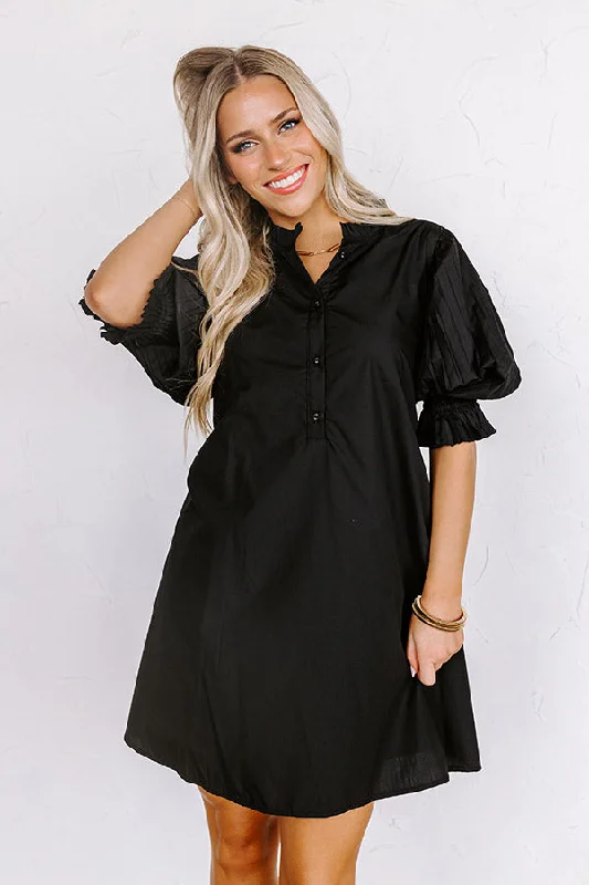 Mini dresses with embroidered details for a unique touchTalk Of The Town Mini Dress in Black