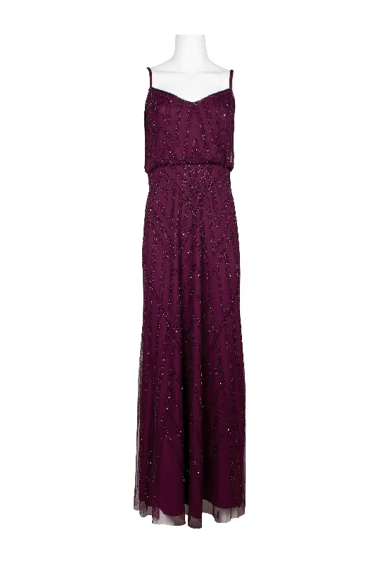 Wedding guest dresses with keyhole backs and flowing fabricsAdrianna Papell AP1E200215 Spaghetti Strap Blouson Long Formal Dress Wedding guest dresses with keyhole backs and flowing fabricsAdrianna Papell AP1E200215 Spaghetti Strap Blouson Long Formal Dress