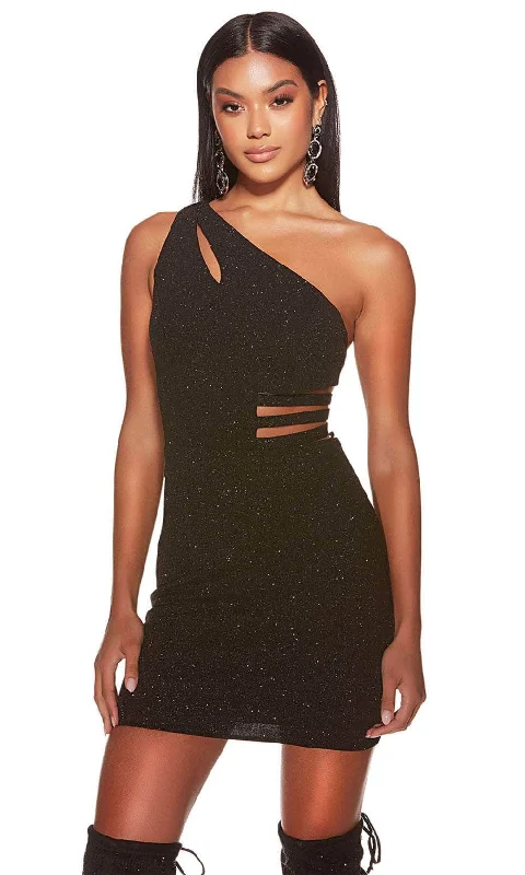 Cocktail dresses with a wrap - around style and a belted waistAlyce Paris 4821 - Glitter One-Shoulder Cocktail Dress Cocktail dresses with a wrap - around style and a belted waistAlyce Paris 4821 - Glitter One-Shoulder Cocktail Dress
